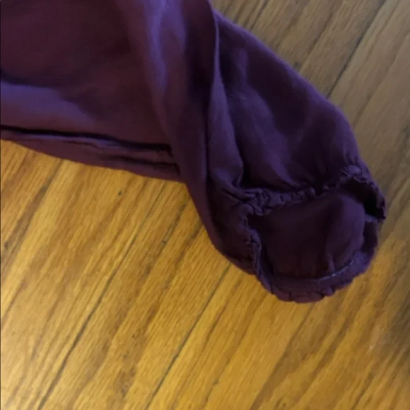 Women's Maroon Gypsy Flowy Blouse XS - Picture 3 of 4